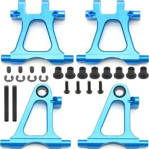 Aluminum Alloy Front & Rear Lower Suspension Arms Kit for Tamiya TT02 1/10 Scale on Road RC Car Upgrade Parts, High-Precision TT-02 Lower Arms Set, Includes TT02 Chassis Lower Front/Rear Arms & Screws