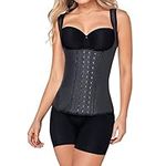 Ann Chery Corset Waist Trainer for Women’s Weight Loss - Colombian Waist Cincher With Straps - 3 Hook Vest Body Shaper, Black, 5X-Large