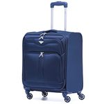 Flight Knight Lightweight 4 Wheel 800D Soft Case Suitcase Cabin Carry On Hand Luggage Approved for easyJet & BA Maximium Size Overhead Carry On