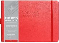 Skyline Firearms Acquisition & Disposition Record Book – Hardcover Gun Log Book for Firearm Dealers & Personal Use – Log Book for Receipt & Disposition Records, 10x7″(Red)