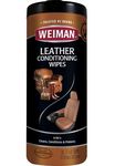 Weiman Leather Wipes - Clean and Condition Car Seats, Shoes, Couches and More - 30 Count