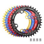 DJC Bike Chainring 104mm BCD Round/Oval MTB 104BCD 7/8/9/10/11/12 speed Narrow Wide Tooth Aluminum 7075 Super Lightweight 30T 32T 34T 36T 38T 40 42 DH XC Trail Fat Bike ebike (1# Round Black, 32T)