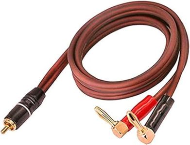 XMSJSIY Banana Plug to RCA Speaker Cable,Speaker Wire RCA Male to Banana Plugs(2banana) 4N OFC HiFi Speaker Wire for Subwoofer Loudspeaker - 2m