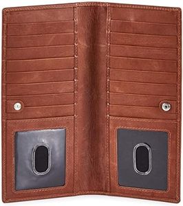 Wise Owl Accessories Men's Long Wallets with RFID - Genuine Leather Handmade Minimalist Credit Card Holder Gift Box (Prw-1435.18633129)