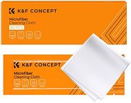 K&F Concept 80 Pack Microfiber Cleaning Cloths for Glasses, 6''x6'' Individually Wrapped Lens Cleaning Cloths for Cameras, LCD Screens, iPad, Tablets, Laptops, Telescope