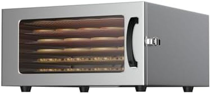 Food Dehydrator Machine 6 Stainless Steel Trays Dehydrators for Food and Jerky, Herbs, Fruit, Dehydrator Machine with Digital Timer and Temperature Control, Overheat Protection (6 trays)