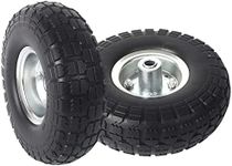 2 Pack 10" Flat Free Tires Solid Ru