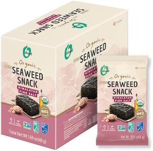 O'Food Organic Roasted Seaweed Snack Himalayan Pink Salt Pack of 12, Gluten-Free, Vegan, Low-Calorie, Umami Flavor