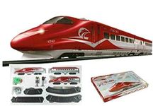 Exegi Enterprise Tigers Bullet Train Set with Light and Sound & Track High Speed Electric Metro Train with Long Track and Flyover Signal Accessories Best Train Toy for Kids (Pack of 3)