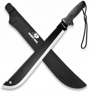 Mossy Oak Machete with Saw, 25-Inch Heavy Duty Machete with Sheath