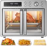 Midea Flexify French Door Toaster Oven Air Fryer Combo, 26.4 QT, Extra Large Air Fryer Countertop Oven 10-in-1 Combo, 25% Faster Cooking and 90% Less Oil, Stainless Steel