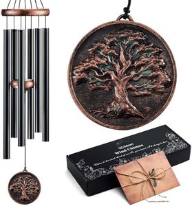 Gabzart Wind Chimes for Outside, Tree of Life Deep Tone Vintage Wind Chime Outdoor Clearance, Sympathy/Memorial/Festivals/Birthday Gift for Mom Dad Grandma, Home Garden Patio Decor (32" Tree of Life)