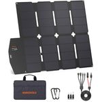 SOKIOVOLA 100W Portable Solar Panel MC-4 Foldable Solar Panel Charger Kits 18V IP68 Waterproof Lightweight and Compact for Small Power Station RV Travel Outdoor Activities