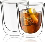 JoyJolt Levitea Double Walled Glasses Thermo Tumber, Barware, Drinkware, Glassware (Set of 2) -8.4-Ounces