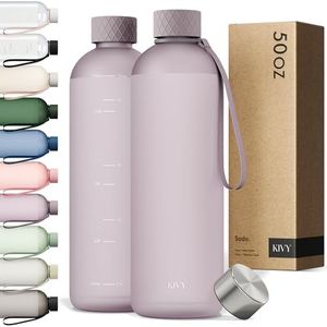KIVY Tritan Water Bottle 2nd Generation (Purple Taupe, 50oz)
