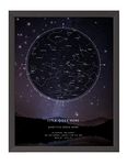 MEMORYWALL® Personalized Framed Star Map - The Nebulous | Personalized Star Map | Sky Map | Constellation Framed Print | Best Wedding Gift | Anniversary Gift | Couple Gift | Valentines Day Gift