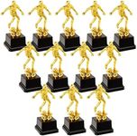 Juvale 12 Pack Small Gold Soccer Trophies for Team Award Ceremonies, Championship Games, Sports Competitions (2.5 x 6 in)