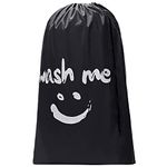 HOMEST XL Wash Me Travel Laundry Bag, Dirty Clothes Organizer Large Enough to Hold 4 Loads of Laundry Easy Fit a Laundry Hamper or Basket Black