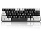 60 Percent Mechanical Gaming Keyboard, Gray&Black Mixed Color Keycaps Gaming Keyboard with Red Switches, Detachable Type-C Cable Mini Keyboard with Powder Blue Light for Windows/Mac/PC/Laptop