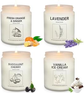 Scented Candles Sets, Candles for Home Scented,Made with Natural Soy Wax & Essential Oils, 35 Hour Burn Time,4 x 7.1 Oz Aromatherapy Candle Gifts for Christmas Birthday Women Mom Best Friends.