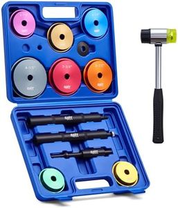 Orion Motor Tech Bearing Press Kit, 15pc Pinion Bearing Race Driver Set with 2-11/16 to 4-1/8 in. Adapters Knurled & Pneumatic Handles, Heavy-Duty Seal Installer Kit for Light Truck Van SUV