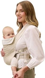 Solly Baby Soft Buckle Carrier, Buttery Soft Baby Carrier Infant to Toddler 10-45 Lbs., Ergonomic Design, Lightweight & Breathable Linen, Front & Back Carry, Baby Carrying Essential, Oat Heritage Dot