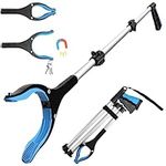 Housolution Grabber Reacher Tool, 43" Extra Long Grabbers for Elderly, Lightweight Handy Trash Claw Grabber with Magnets, Reaching Assist Tool for Trash Pick Up, Arm Extension, Litter Picker (Blue)