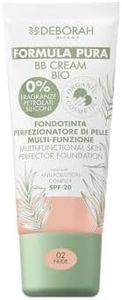 Deborah Milano - BB Cream Formula Pura BIO SPF 20 con Ingredienti Naturali, 02 Nude, Effetto Nutriente, Antiossidante e Anti-luce Blu, Dona una Pelle Levigata e Nutrita, 30 ml