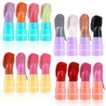 16PCS Mini Lipstick Set,Multi Colored Ultra Matte Color Changing Lipstick,Magic Glitter Cute Lipstick Long Lasting Waterproof Capsule Pills Lipstick & Eyeshadow Stick Set for Women