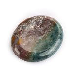 Artistone 2.0" Ocean Jasper Crystal Worry Stone,Healing Crystal Chakras Polished Smooth Palm Thumb Pocket Gemstones for Anxiety,Stress,Reiki Crystal Healing & Wellness | Meditation,Yoga