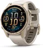 Garmin fēnix® 8 – 43mm, AMOLED, Sapphire, Premium Multisport GPS Smartwatch, Long-Lasting Battery Life, Dive-Rated, Built-in LED Flashlight, Soft Gold with Dark Sandstone Band