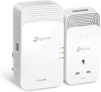 TP-Link Powerline Adapter Kit – WiFi 6 AX1800, 2+1 Gigabit Ports, Extra Socket