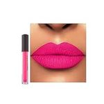 Velvet Matte Bright Hot Pink Liquid Lipstick, Waterproof Quick-Drying Non-Sticky Full-Coverage Lip Gloss, Lipsticks for Women Long Lasting Matte Lipstick