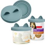 OHMO 2 Pack Dog Food Can Lids, (12, 13, 22oz etc.) Universal Size BPA Free Silicone Covers for Cat and Pet Food, Light Blue