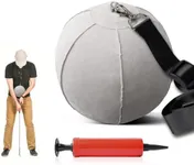 FINGER TEN Golf Smart Ball Training Aid Impact Inflatable Balls with Air Pump Adjustable Lanyard Assist Teaching Posture Correction Trainer Aids for Men Women Beginner Golfer (Gray)