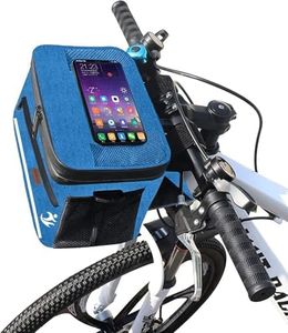 MeiMeSu Bike Handlebar Bag, Bicycle Basket with Phone Mount Compatible Phone Under 8.0" for Ride Outdoor, E-bike Insulated Lunch Bag with Adjustable Shoulder Strap for Women Men, Adults/Kids Gift