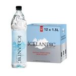 Icelandic Glacial Premium Still Water 1.5L Recycled PET Bottles x 12 Per Pack – Alkaline/Low PH, Recycled Packaging, BPA Free, Carbon Neutral from Icelandic Spring. Low TDS and Mineral Content.