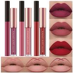 6Pcs Matte Liquid Lipstick Lip Liner Set Velvety Nude Lipstick Stay On 24 Hours Waterproof Non-Stick Cup Not Fade Liquid Lipstick Lipliner Make Up Gift Set (Set B)