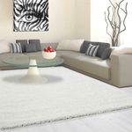 PRIME PLUS EXTRA THICK HEAVY 5CM PILE SOFT SHAGGY RUGS MODERN AREA RUGS BEDROOM HALL RUGS (Cream, 120 x 170cm)