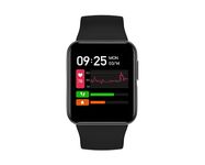 GOQii Smart Vital Lite SpO2 1.4" HD, Smart Notification Waterproof Smart Watch for Android Phones, Blood Oxygen, Fitness, Sports & Sleep Tracking with 3 Months Personal Coaching - Black