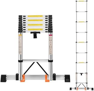 Telescoping Ladder,Aluminum Lightweight Extension Ladder,330lbs Max Capacity,Sturdy Non-Slip Multi-Purpose Telescope Portable Ladder Outdoor Indoor Use 12.5FT 3.8M