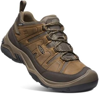 KEEN Men's Circadia Low Height Comfortable Waterproof Hiking Shoes, Shitake/Brindle, 10