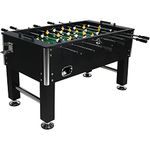 Sunnydaze 55-Inch Foosball Table Adult Size - Soccer Table with Chrome Plated Steel Rods - 2 Drink Holders - 4 Leg Levelers