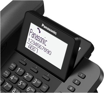 Panasonic Corded & Cordless Home Phone Kit – Answerphone, Call Blocker, Black
