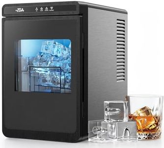 Silonn Clear Ice Cube Maker Countertop, Makes 3 Large 1.6″ Cubes in 20 Mins, Crystal Clear & Slow-Melting Ice for Whiskey, Adjustable Ice Thickness & Auto Clean, Great for Home bar, Kitchen & Party
