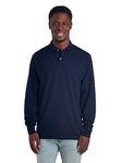 Jerzees Men's Long Sleeve Polo Shirts, SpotShield Stain Resistant, Sizes S-2X, J Navy, Large