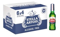 Stella Artois 0% Alcohol Free Premium Lager Beer Bottle, 24 x 330 ml