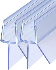 KOOBON Duschdichtung 2 x 80cm Duschdichtungen für Duschtüren 4mm 5mm 6mm Duschkabinen Badewanne Transparent Dichtung Dusche Glastür Wasserabweisende Ersatzdichtung für Dusche Schwallschutz Dichtkeder