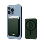 Fuel co Vegan Leather MagSafe Wallet [ Ultra Strong Magnets ] Compatible with iPhone 15 Pro Max iPhone 14 iPhone 13 12 Models Magnetic Card Holder RFID Blocking Supports up to 3 Cards (Alpine Green)