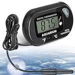 Aquarium Thermometer, Fish Tank Thermometer, Water Thermometer seachem Prime with 3.3ft Cord Fahrenheit/Celsius(℉/℃) for Vehicle Reptile Terrarium Fish Tank， Refrigerator by AikTryee